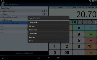 Screenshot of the application Office Calculator Free - #8