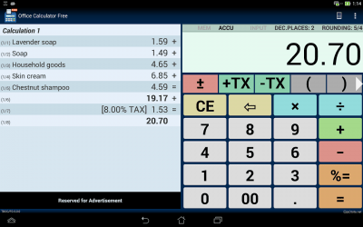 Screenshot of the application Office Calculator Free - #10
