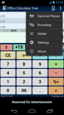 Screenshot of the application Office Calculator Free - #13