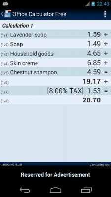 Screenshot of the application Office Calculator Free - #14