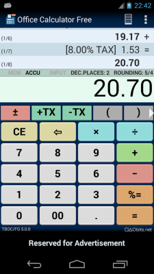 Screenshot of the application Office Calculator Free - #15