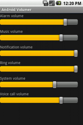 Screenshot of the application Android Volumer - #2