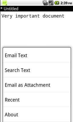 Screenshot of the application Small Text Editor - #1