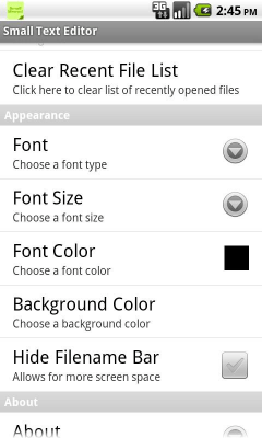 Screenshot of the application Small Text Editor - #6