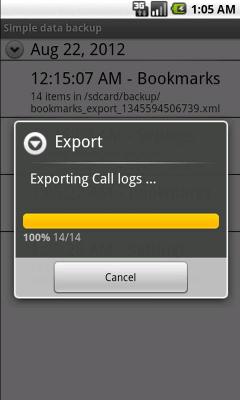 Screenshot of the application CB data backup - #4