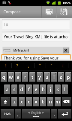 Screenshot of the application Save your Travel - #5