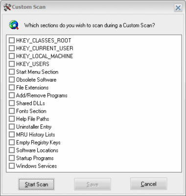 Screenshot of the application Free Window Registry Repair - #2