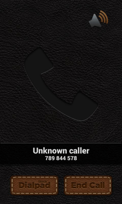 Screenshot of the application Leather Theme - BIG! caller ID - #1