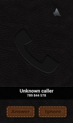 Screenshot of the application Leather Theme - BIG! caller ID - #2