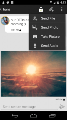 Screenshot of the application ChatSecure - #4
