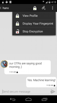 Screenshot of the application ChatSecure - #6