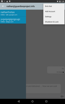 Screenshot of the application ChatSecure - #9