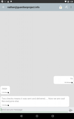 Screenshot of the application ChatSecure - #10