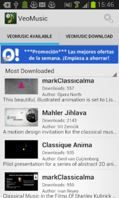 Screenshot of the application VeoMusic - #1