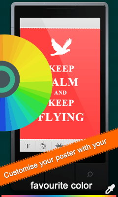 Screenshot of the application KEEP CALM POSTER STUDIO - #1