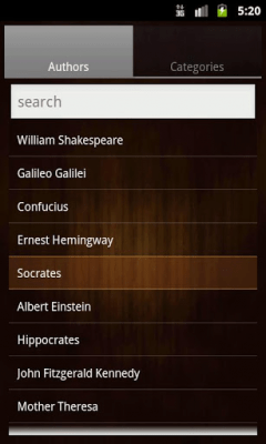 Screenshot of the application Awesome Quotes Free - #3