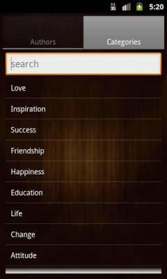 Screenshot of the application Awesome Quotes Free - #4