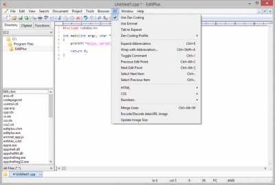 Screenshot of the application EditPlus - #3
