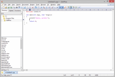 Screenshot of the application EditPlus - #4