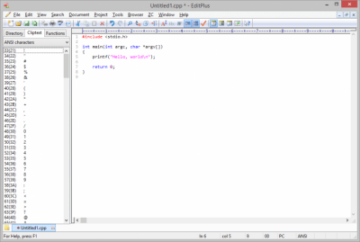 Screenshot of the application EditPlus - #5