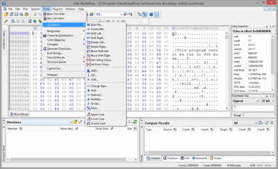 Screenshot of the application Hex Workshop - #5