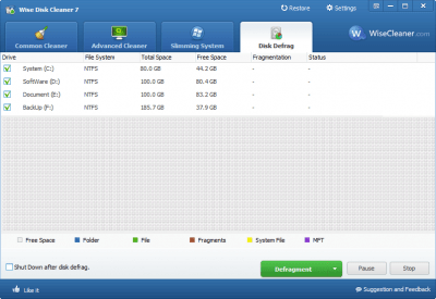 Screenshot of the application Wise Disk Cleaner Portable - #4