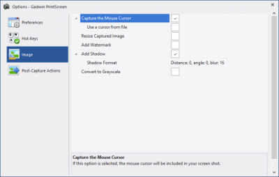 Screenshot of the application Gadwin PrintScreen - #5
