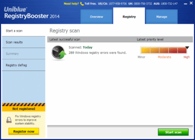 Screenshot of the application Registry Booster 2014 - #1