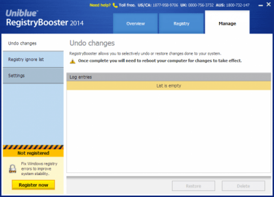 Screenshot of the application Registry Booster 2014 - #2
