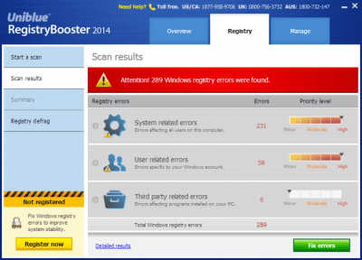Screenshot of the application Registry Booster 2014 - #4