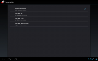 Screenshot of the application Power Notifier - #1
