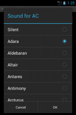 Screenshot of the application Power Notifier - #4