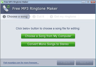 Screenshot of the application Free MP3 Ringtone Maker - #1