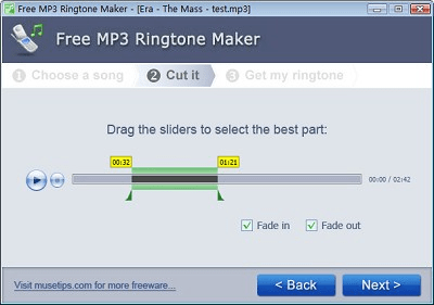 Screenshot of the application Free MP3 Ringtone Maker - #2