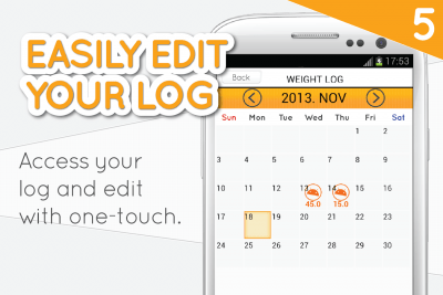 Screenshot of the application Diet Weight Diary - Lose 2X! - #6