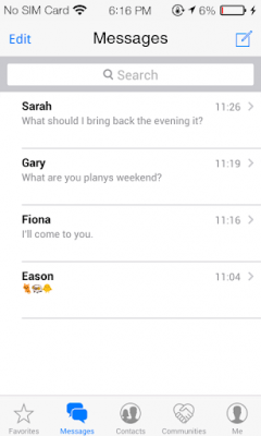 Screenshot of the application Espier PrivChat - #9