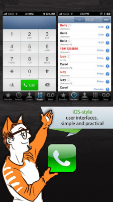 Screenshot of the application Espier Dialer i6 - #6