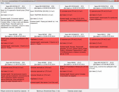 Screenshot of the application Flower Delivery Manager - #4