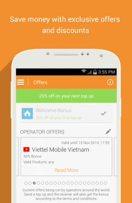 Screenshot of the application Sendly: Credit your loved ones - #3