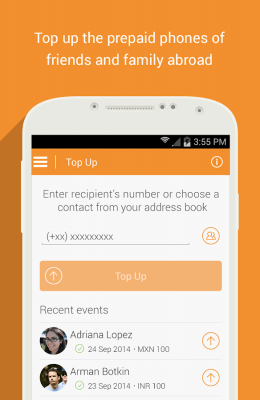 Screenshot of the application Sendly: Credit your loved ones - #5