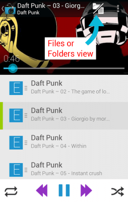 Screenshot of the application Music Folder Player (original) - #3