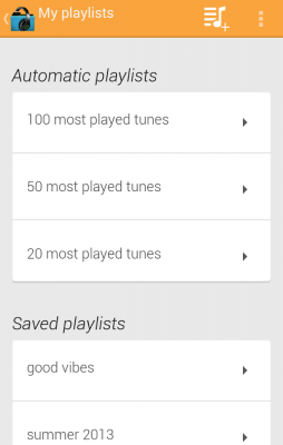 Screenshot of the application Music Folder Player (original) - #9