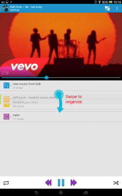 Screenshot of the application Music Folder Player (original) - #18