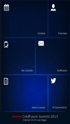 Screenshot of the application CFSummit2013 - #1