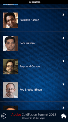 Screenshot of the application CFSummit2013 - #3