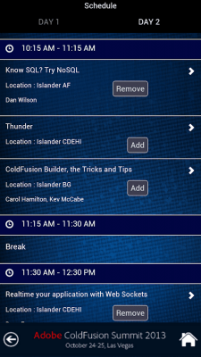 Screenshot of the application CFSummit2013 - #4