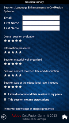 Screenshot of the application CFSummit2013 - #6