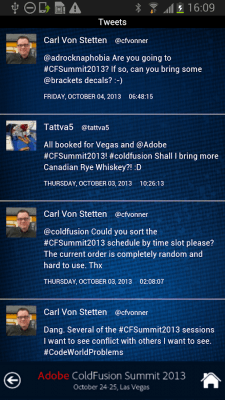 Screenshot of the application CFSummit2013 - #7