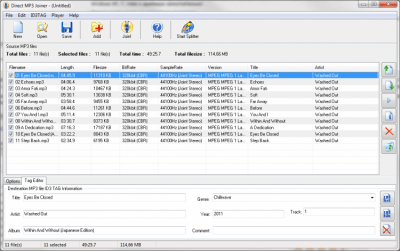 Screenshot of the application Direct MP3 Joiner - #2