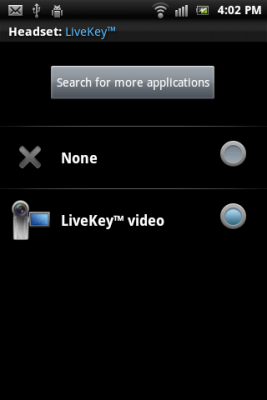 Screenshot of the application LiveKey Video - #2